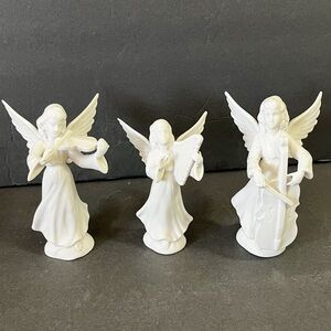 Dresden Angel Figurines Karl Heinz Klette Porcelain Music Heaven Germany Lot 3x